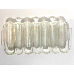 Wagner Ware Clear Vintage Glass Corn Bread Pan Baking Dish Mold